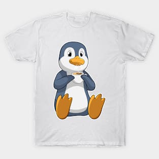 Penguin with Coffee Cup T-Shirt